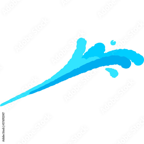 water squirt flat illustration for decoration, website, web, mobile app, printing, banner, logo, poster design, etc.