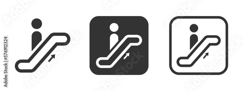 Escalator graphic vector icons collection