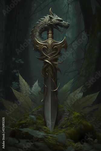 sword in fantasy world, generative AI