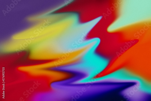 Dynamic Abstract Background. Digital Art. Bright colorful psychic waves with noise. (ID: 576913703)