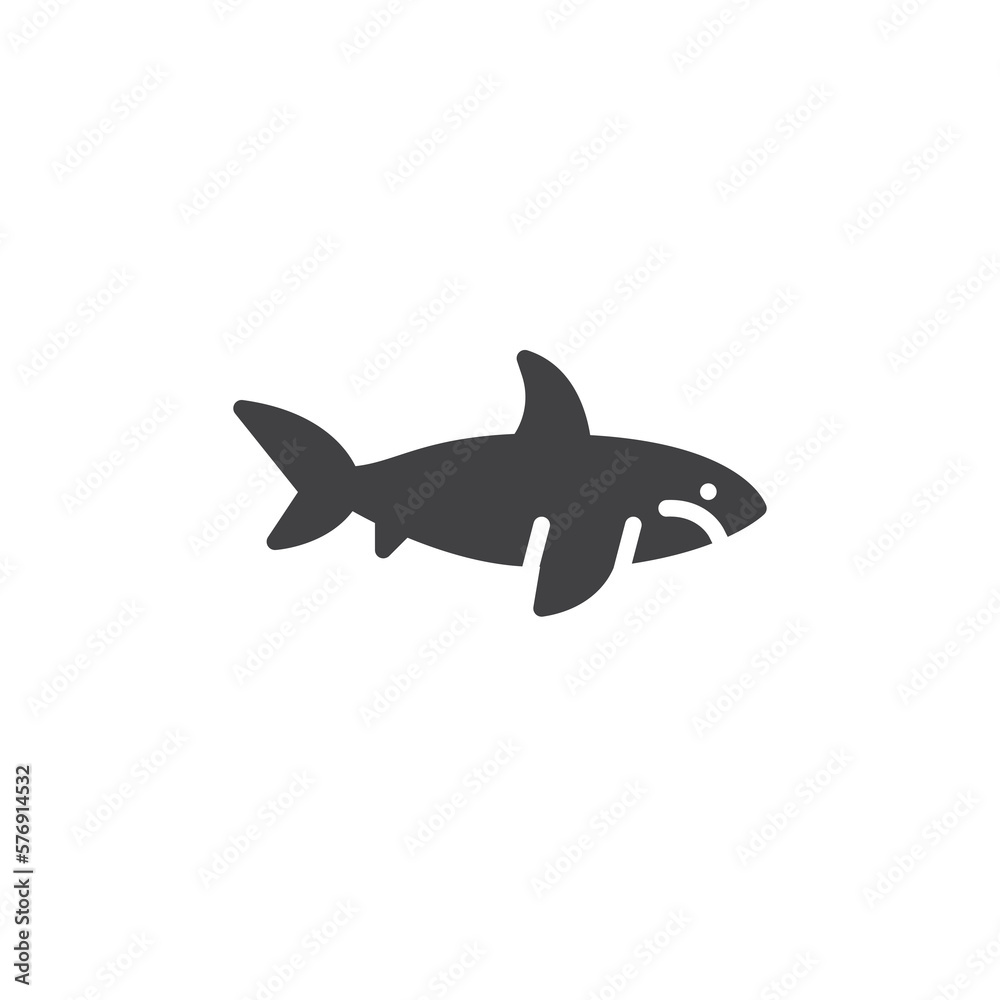 Fototapeta premium Shark fish vector icon