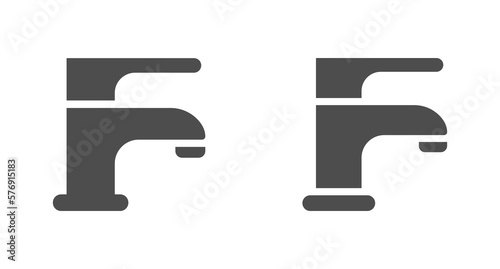 Faucet vector icons set