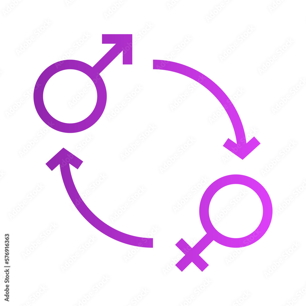 sex reassignment gradient icon sex reassignment gradient icon