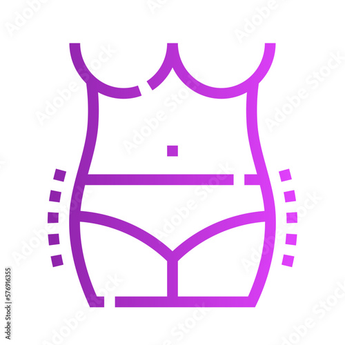 thigh gradient icon