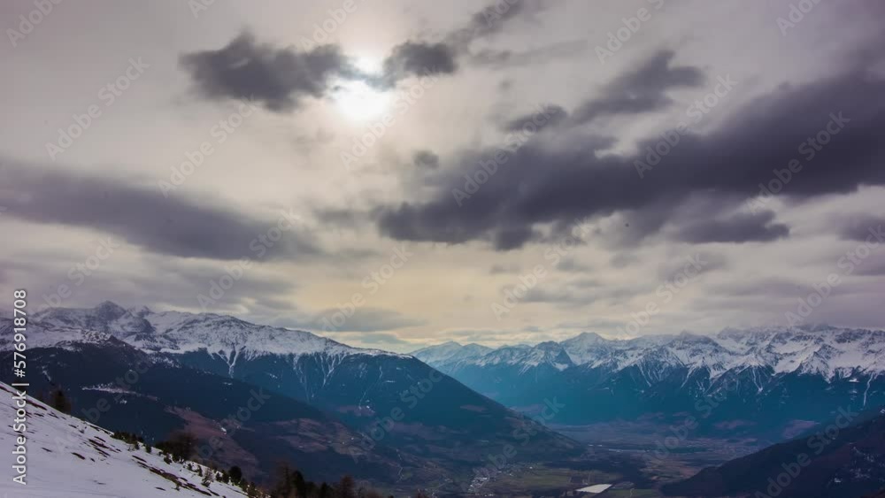 Sun ascending over a mountain wilderness - cloudscape time lapse Sun ascending over a mountain wilderness - cloudscape time lapse