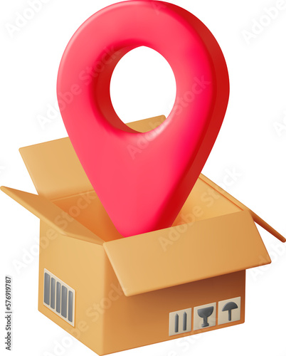 Free Download 3D Carton Packaging Box with Location Pin - GFXLoad