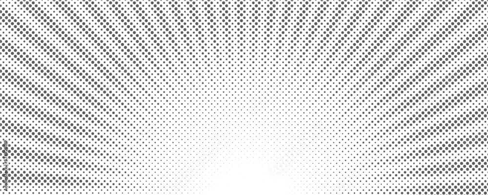 Sun rays halftone background. White and grey radial abstract comic pattern. Vector explosion abstract lines backdrop - obrazy, fototapety, plakaty 