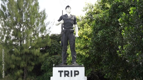 TRIP (Tentara Republik Indonesia Pelajar) Monument in Tulung Agung. TRIP means student army of indonesian republic. photo