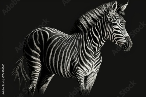 Animal print in the form of a zebra. Generative AI © AkuAku