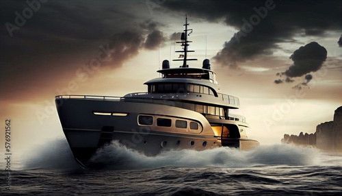 A luxury private motor yacht