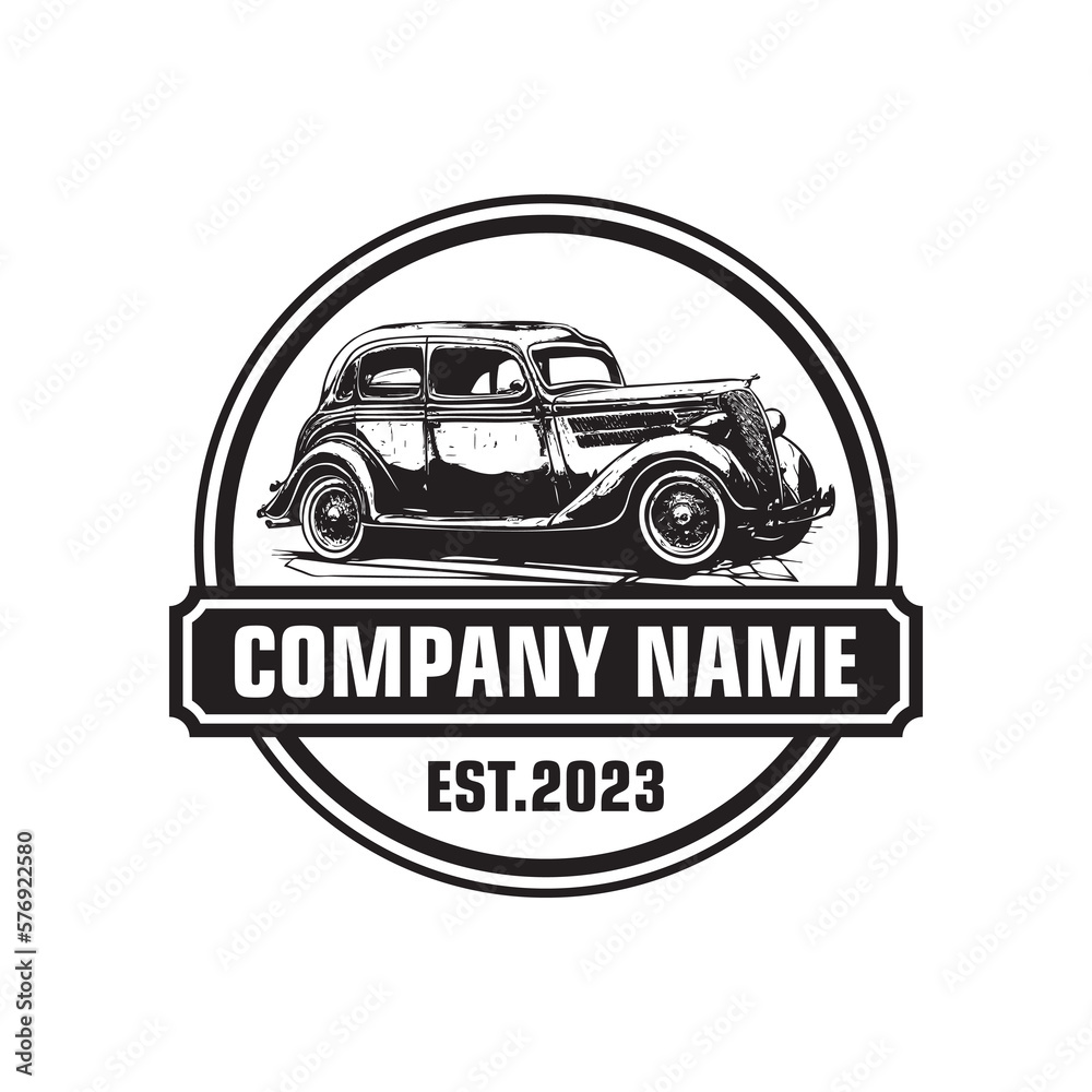 old car logo , automotive illustrator logo
