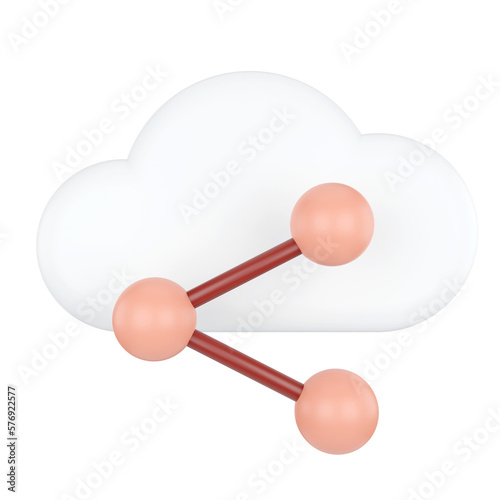 Share. Cloud Computing Concept. 3D rendering.

