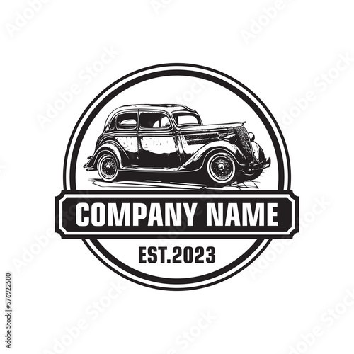 old car logo   automotive illustrator logo