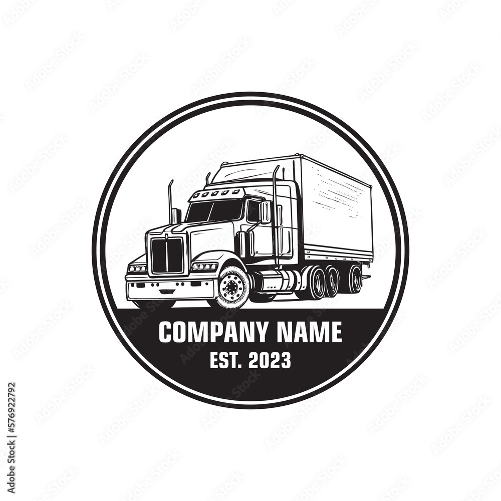 truck logo , container illustrator logo
