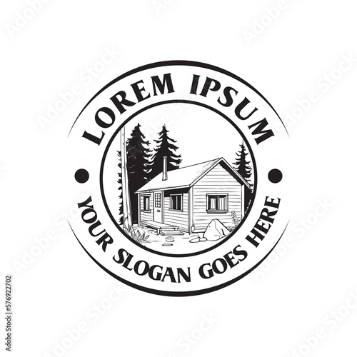cabin logo , building logo vector