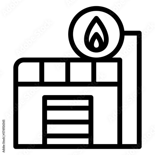 Vector Design Fire Station Icon Style