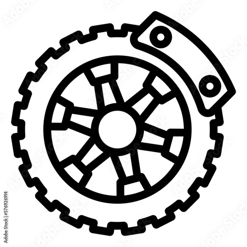 Vector Design Brake Disc Icon Style