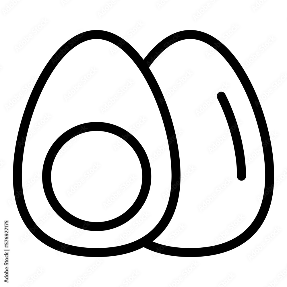 Vector Design Boiled Egg Icon Style Vector Design Boiled Egg Icon Style