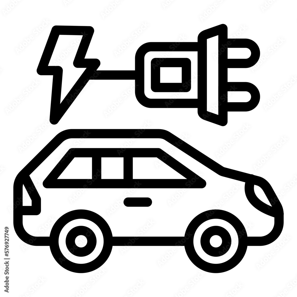 Vector Design Electric Car Icon Style Vector Design Electric Car Icon Style