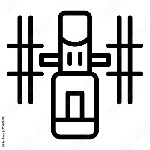 Vector Design Hubble Telescope Icon Style