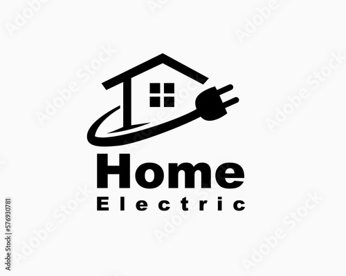 home electric solution service logo symbol design template illustration inspiration