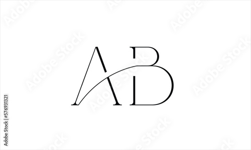 AB BA A B modern minimal vector logo 