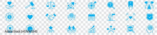 Set of core values icons vector