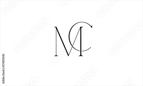 MC CM M C modern minimal vector logo 