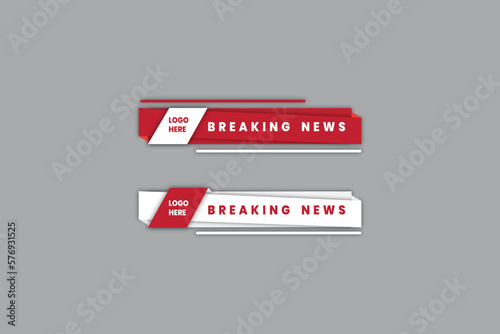 colorful lower thirds set template vector. modern, simple, clean design style.Stylish Gradient geometric lower third