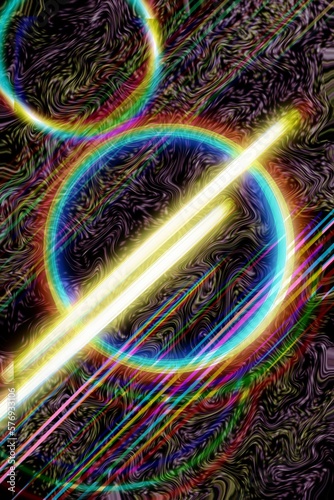Stylish abstract illustration.Psychedelic and self-expression.Template,background,wallpaper.Maximism and style.Dark shades.Bright colors and highlights.Background,editing.Psychedelic illustration with