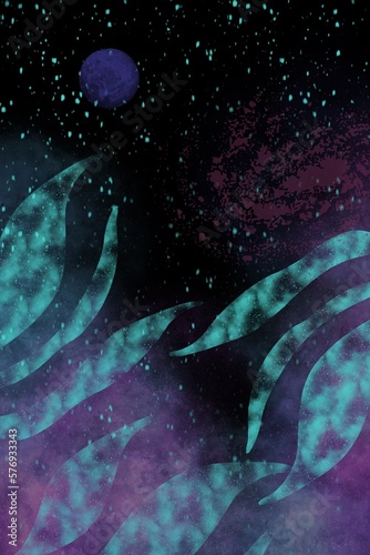 Abstract background.Background with bright lines and shapes.Bright and saturated.Background,template with abstract elements