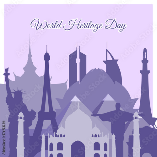 Vector illustration for world heritage day