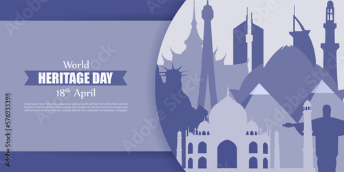 Vector illustration for world heritage day
