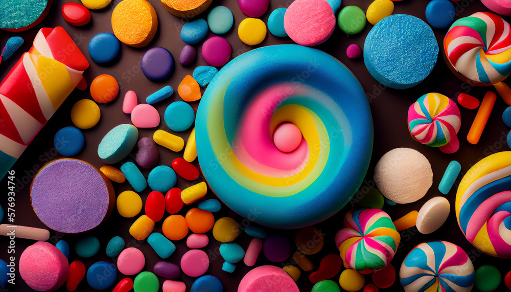 Colorful candy on the table Colorful candy on the table