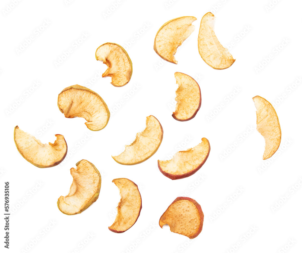 Dried apples isolated on white background. Dried apples isolated on white background.