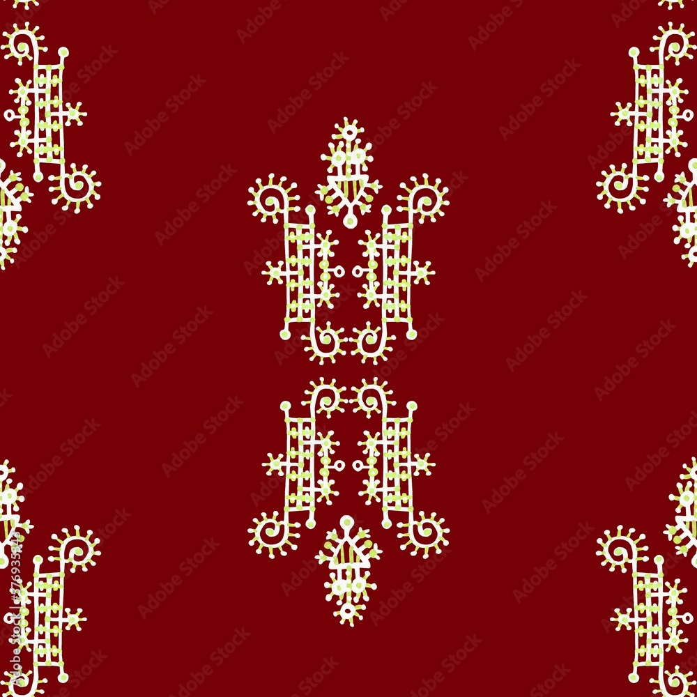 Seamless hand drawn geometric pattern in rhythmic ethnic Memphis style, linear background. Seamless hand drawn geometric pattern in rhythmic ethnic Memphis style, linear background.