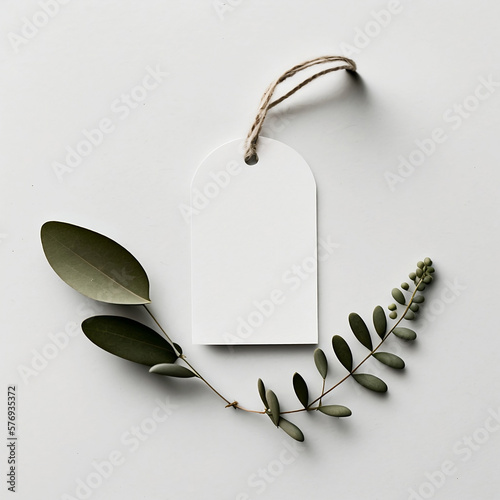Hangtag mockups, Hanging label tag mockup, favor tag mockup, wedding favor tag mockup, swing tag mockup - A versatile template for showcasing your branding and design ideas in various industries such 