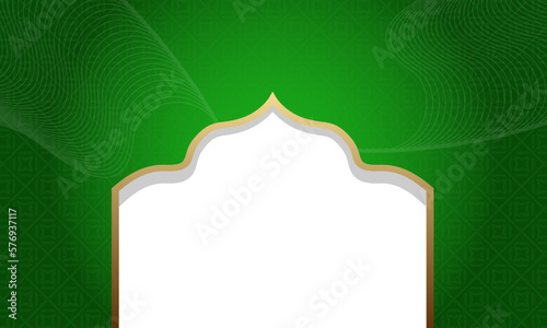 Green And Gold Ramadan Theme Background Template