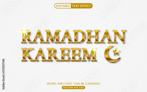 Golden Ramadhan Kareem text effect