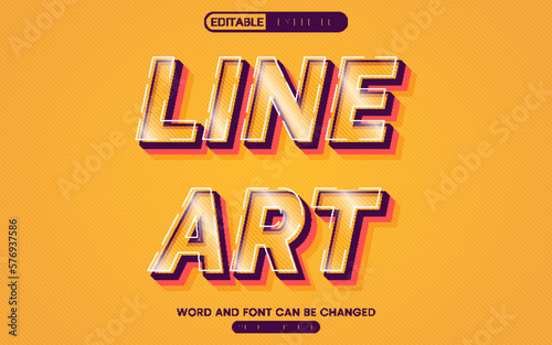 Orange Line Art Text effect