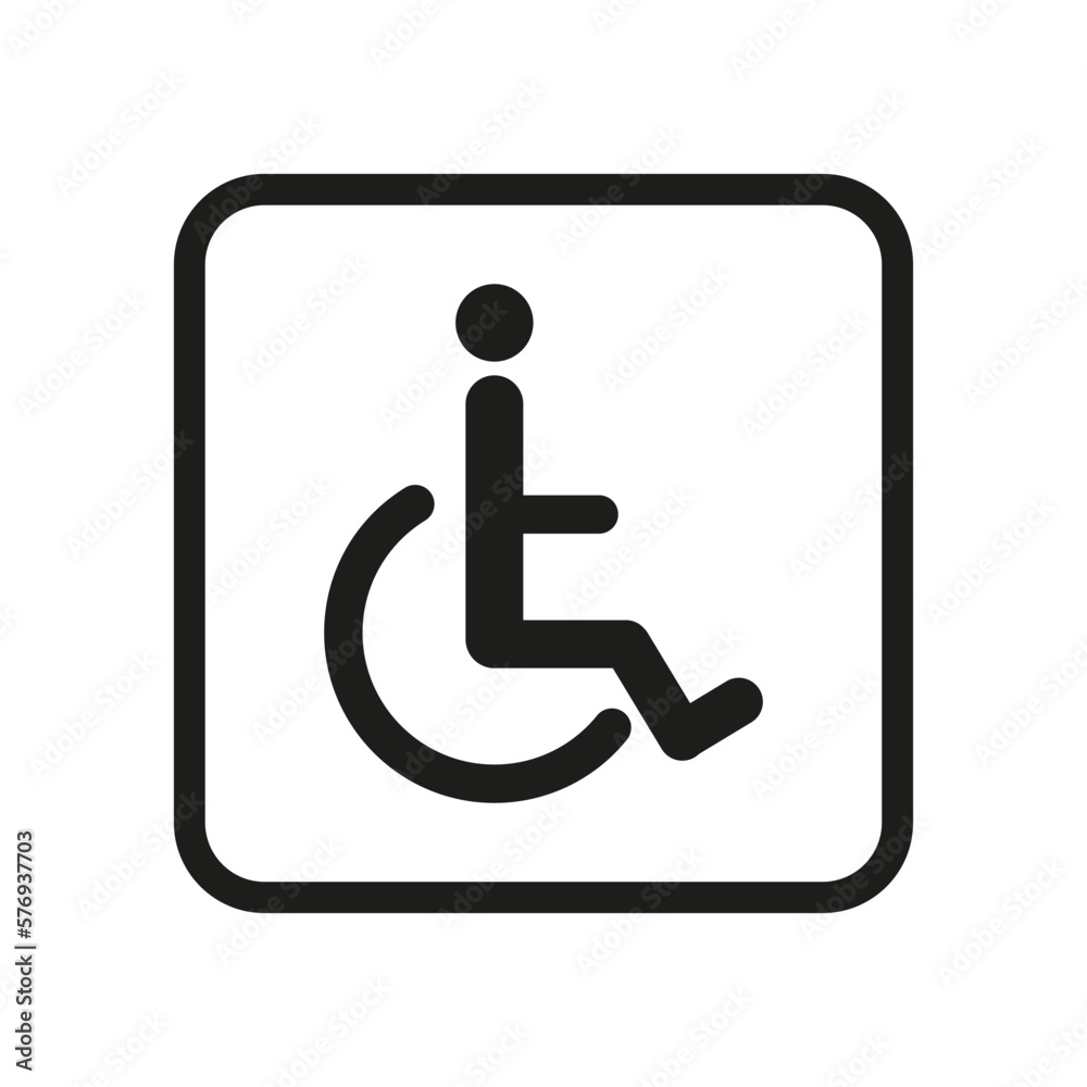 Restroom for disabled people line icons. Sink, hygiene, for business, bio toilet, toilet cubicle, WC. Restroom concept. Vector line icon on white background Restroom for disabled people line icons. Sink, hygiene, for business, bio toilet, toilet cubicle, WC. Restroom concept. Vector line icon on white background