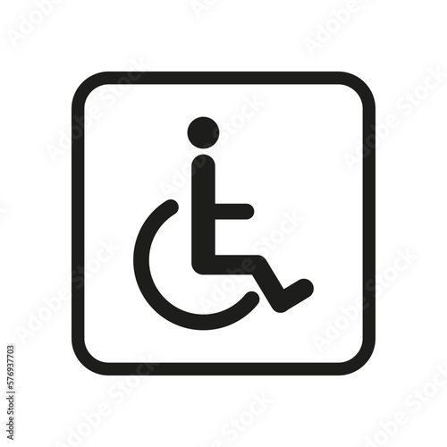 Restroom for disabled people line icons. Sink, hygiene, for business, bio toilet, toilet cubicle, WC. Restroom concept. Vector line icon on white background