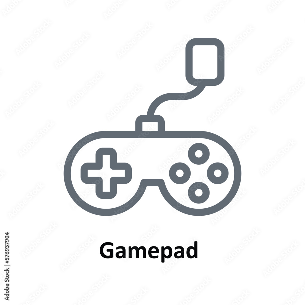 Gamepad Vector outline Icons. Simple stock illustration stock Gamepad Vector outline Icons. Simple stock illustration stock