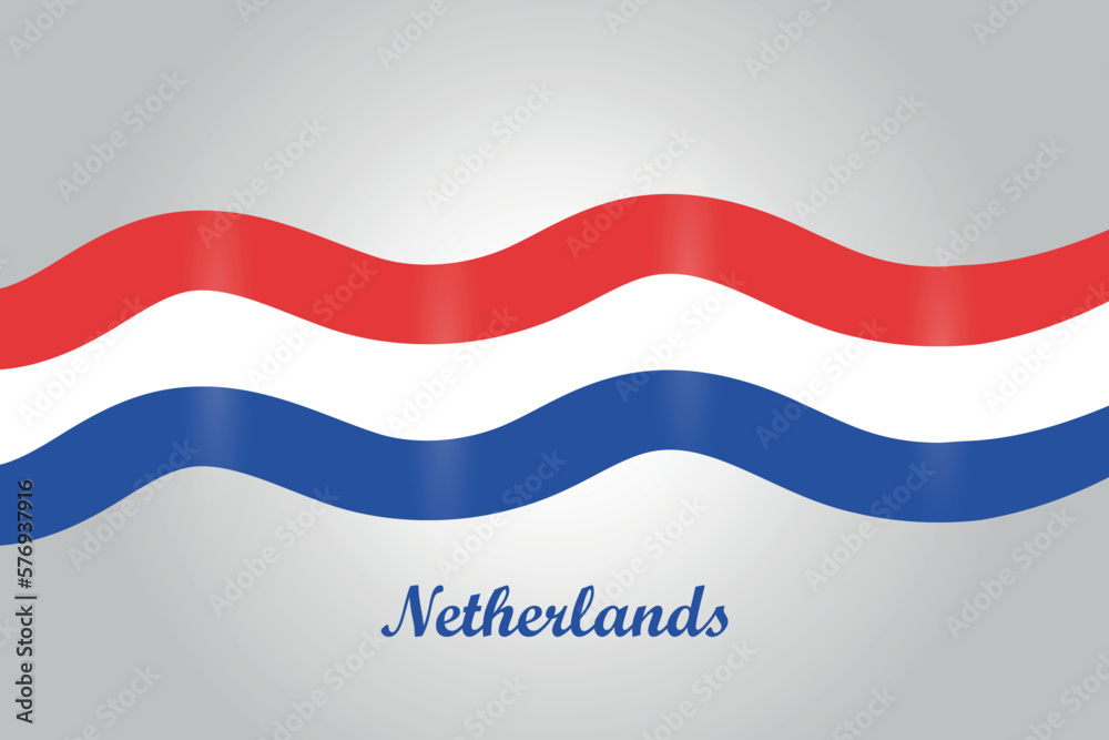 Netherlands flag design ribbon concept Netherlands flag design ribbon concept