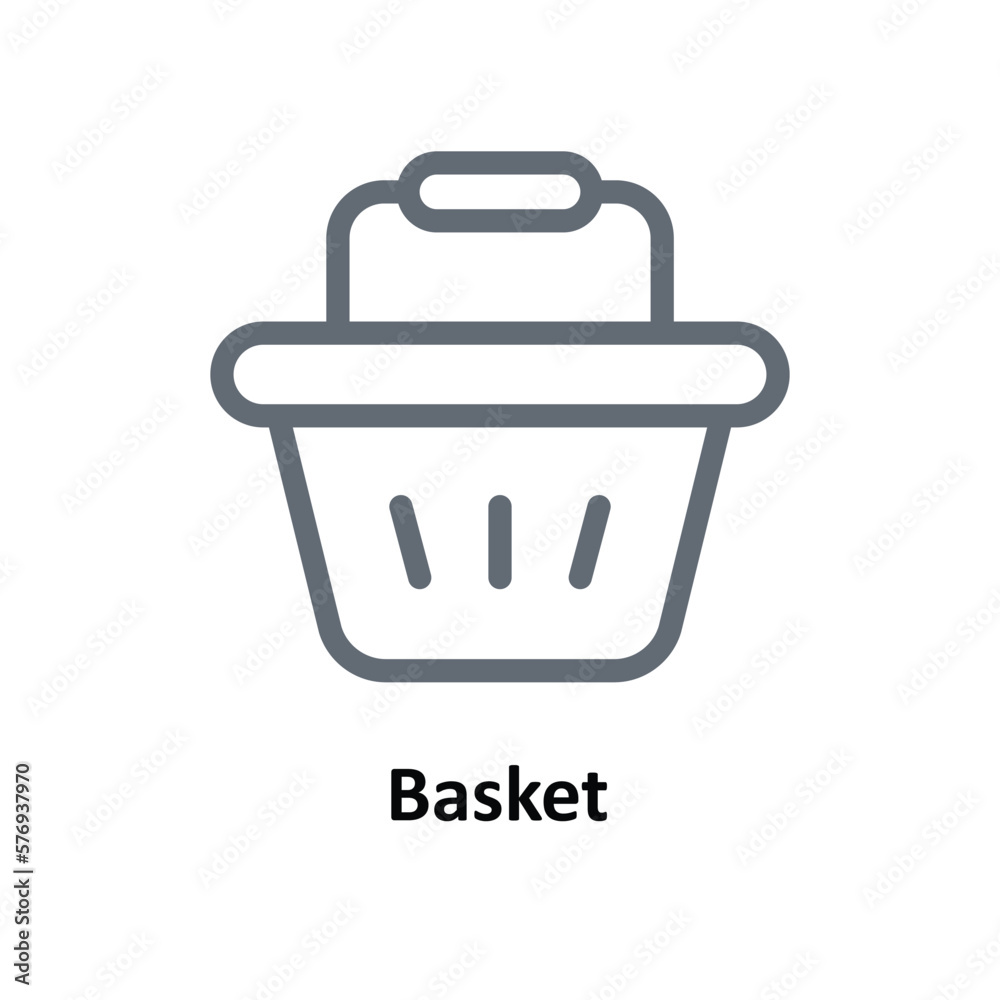 Basket Vector outline Icons. Simple stock illustration stock Basket Vector outline Icons. Simple stock illustration stock
