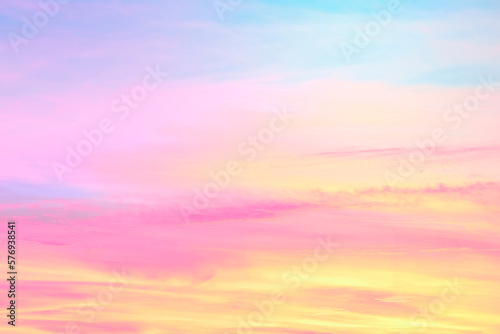 Colorful gradient sky background with clouds © Mariusz Blach