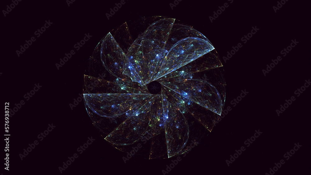 Fototapeta premium 3D rendering abstract round light background