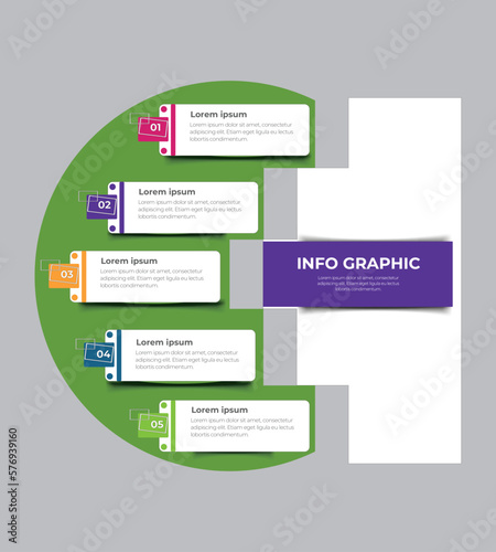 flat table of contents infographic