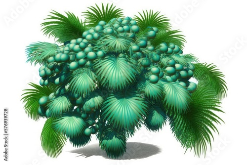 images of a cluster of betel palms against a white background. Generative AI