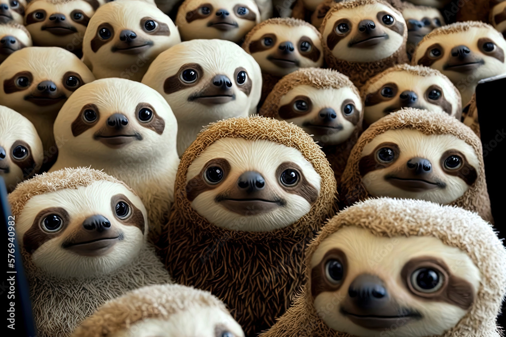 very much sloths, a group of sloths, a murder of sloths, a gang of